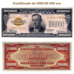 Billete 100 mil dolares